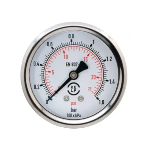 Manometro KELP (63mm) 0-23PSI/0-1,6B Conexión Posterior Bronce 1/4" NPT