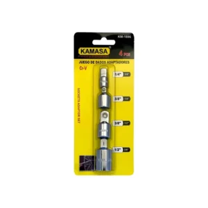 Juego 4 Pcs Adaptadores De Dados 1/4 - 3/8 - 1/2 Kamasa
