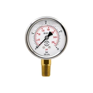 Manómetro KELP (63 mm) 0–20 BAR / 0–300 PSI Conexión Inferior 1/4" NPT