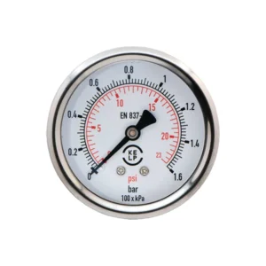 Manometro BTU (63mm) 0-23PSI/0-1,6B Conexión Inferior Bronce 1/4 NPT