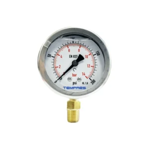 Manómetro Análogo con Glicerina 0 a 14 Bar Ø63 mm