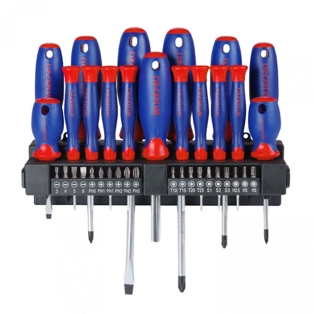 Juego de Destornilladores WORKPRO 37 Piezas Acero Cr-V – W000823 / WP200525