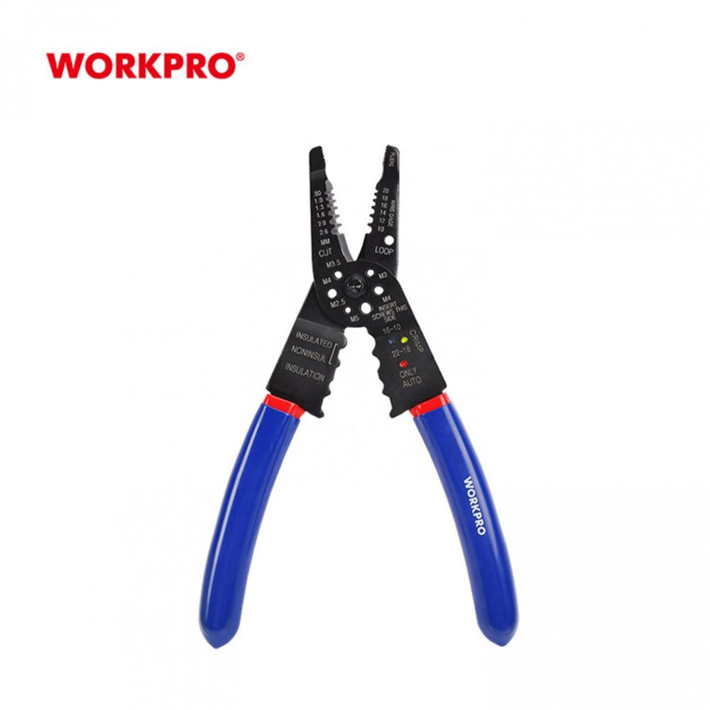 Alicate Punta Larga Pelacables Multifunción WORKPRO 200 mm – WP291003 - Imagen 2