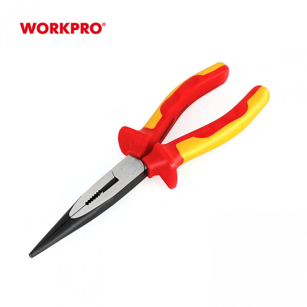 Alicate Punta Larga Aislado WORKPRO 8" / 200 mm 1000 V – WP342005