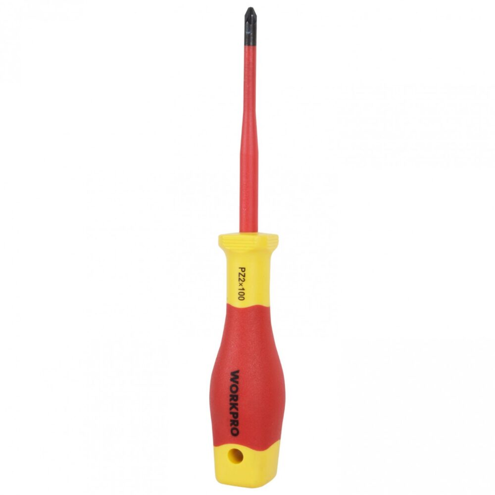 Destornillador Pozidriv Aislado WORKPRO PZ2 × 100 mm 1000 V – WP341021